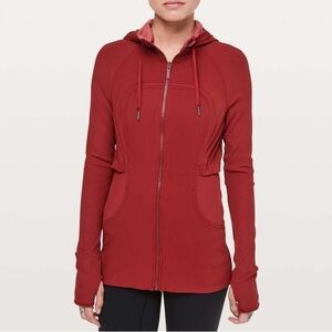 Lululemon Dance Studio Jacket Rib Sleeve Dark Sport Red Size 6 – Reversible